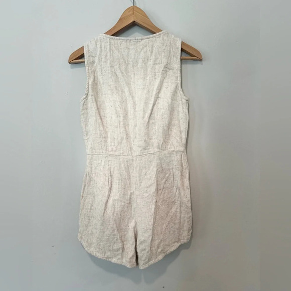 MADEWELL V-Neck Button Down Linen Blend Romper Size 2 1144 - Picture 9 of 15
